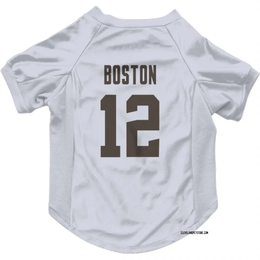 Cleveland Browns Denzel Boston White Pet Jersey for Dog & Cat