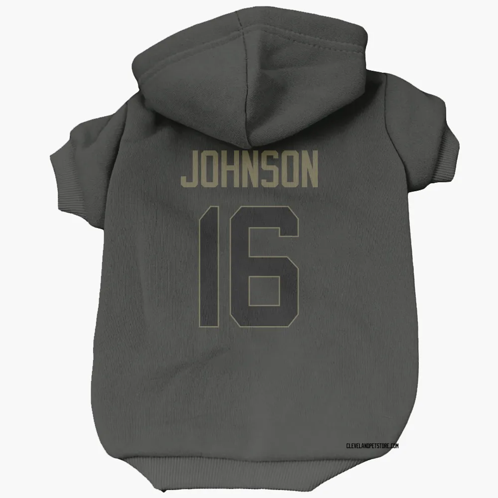 Cleveland Browns Diontae Johnson Black Service Pet Hoodie for Dog & Cat