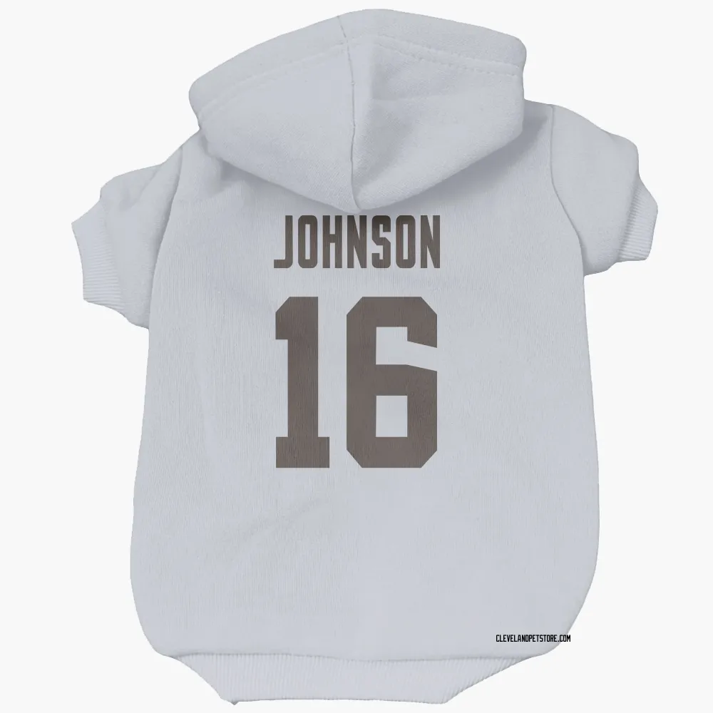 Cleveland Browns Diontae Johnson White Pet Hoodie for Dog & Cat