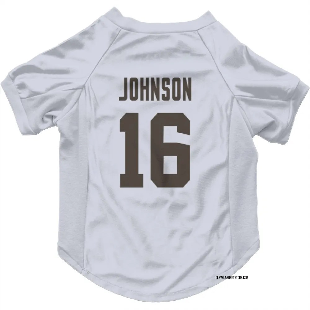 Cleveland Browns Diontae Johnson White Pet Jersey for Dog & Cat