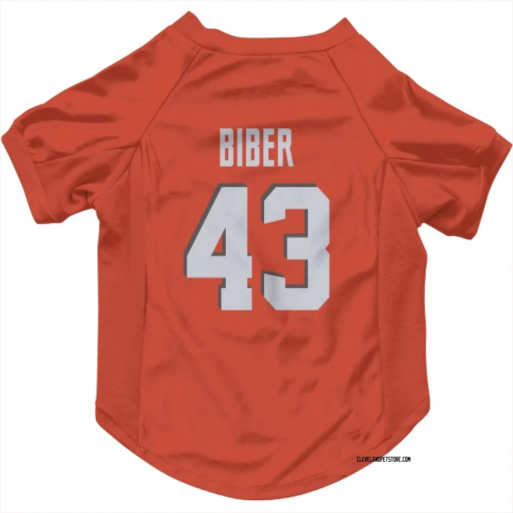 Cleveland Browns Drew Biber Orange Pet Jersey for Dog & Cat