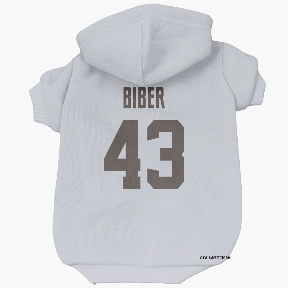 Cleveland Browns Drew Biber White Pet Hoodie for Dog & Cat