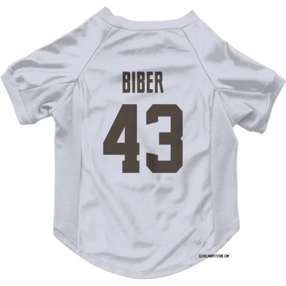 Cleveland Browns Drew Biber White Pet Jersey for Dog & Cat