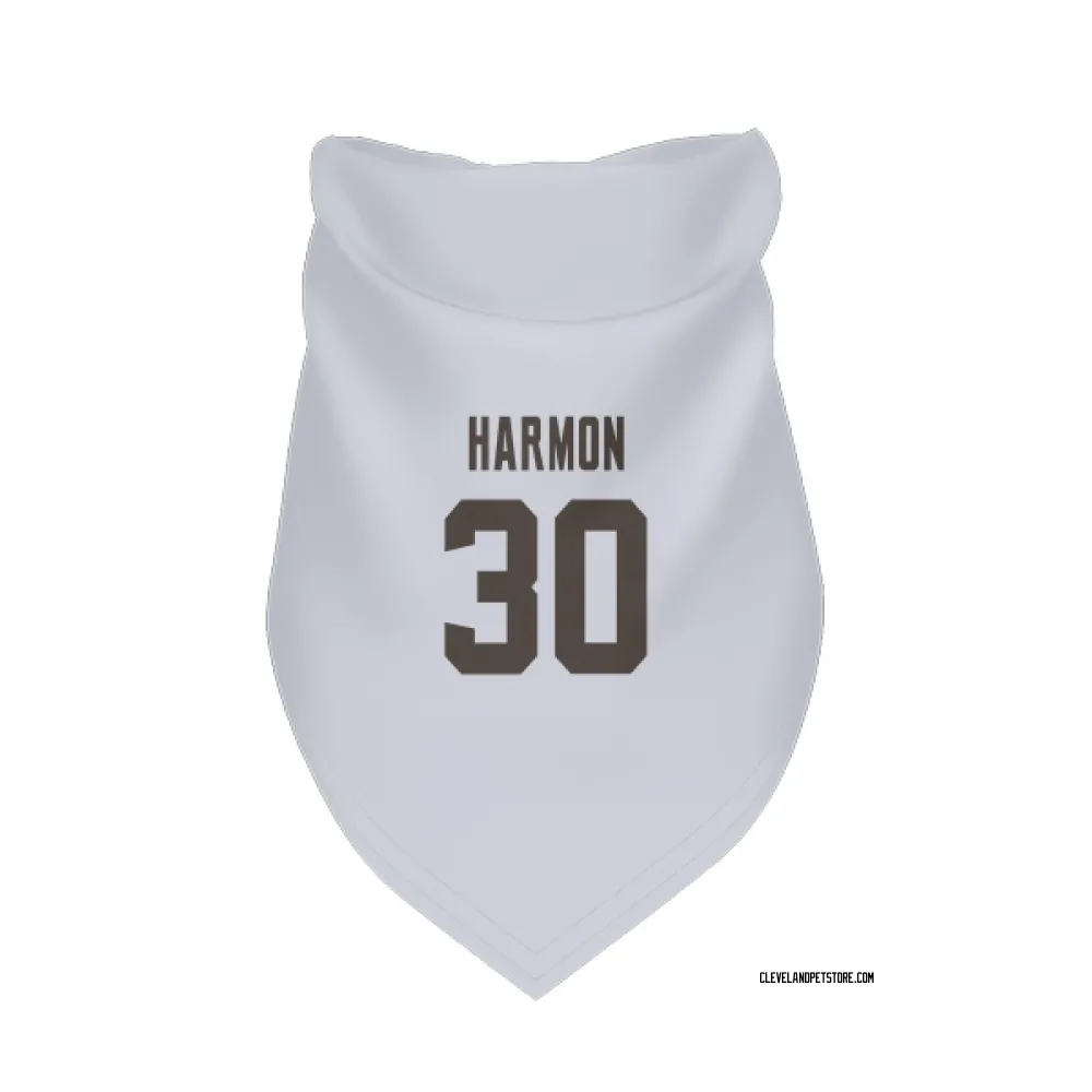 Cleveland Browns Duron Harmon White Pet Bandana for Dog & Cat