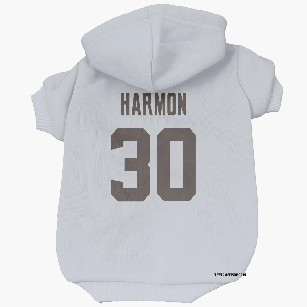 Cleveland Browns Duron Harmon White Pet Hoodie for Dog & Cat