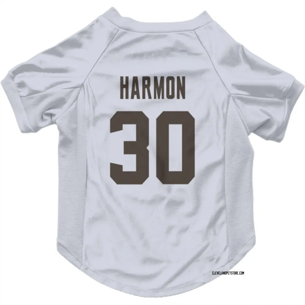Cleveland Browns Duron Harmon White Pet Jersey for Dog & Cat