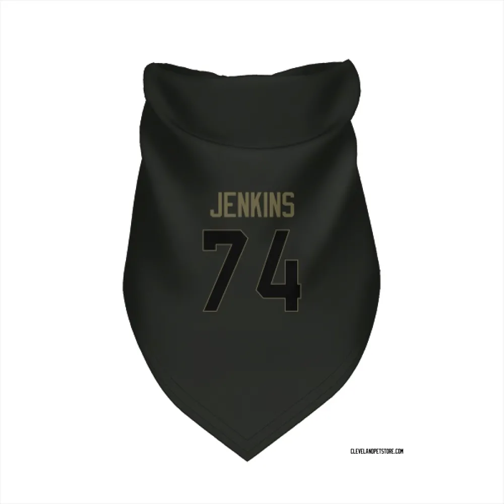 Cleveland Browns Elgton Jenkins Black Service Pet Bandana for Dog & Cat