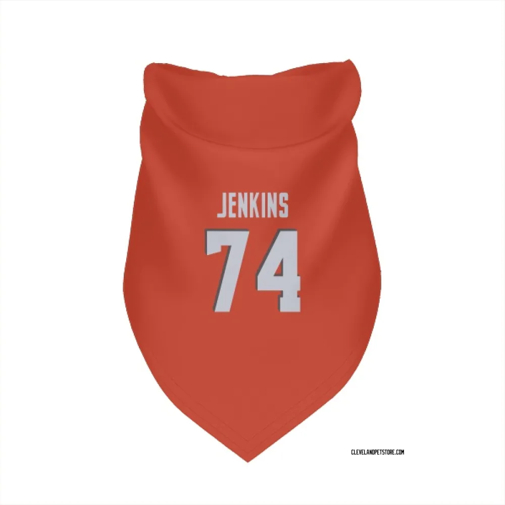 Cleveland Browns Elgton Jenkins Orange Pet Bandana for Dog & Cat