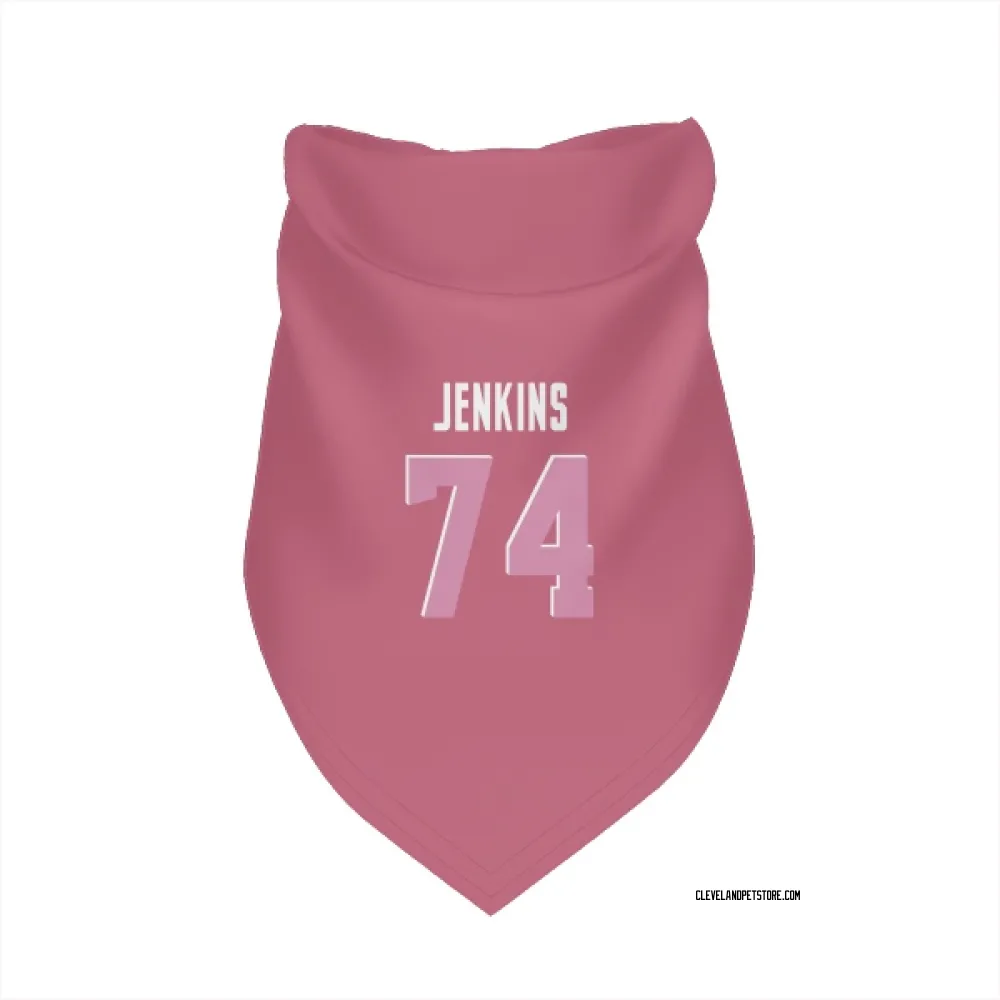 Cleveland Browns Elgton Jenkins Pink Pet Bandana for Dog & Cat