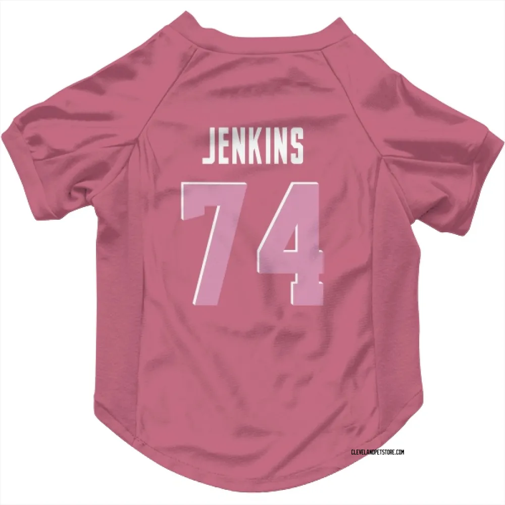 Cleveland Browns Elgton Jenkins Pink Pet Jersey for Dog & Cat