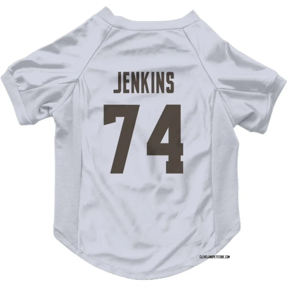 Cleveland Browns Elgton Jenkins White Pet Jersey for Dog & Cat