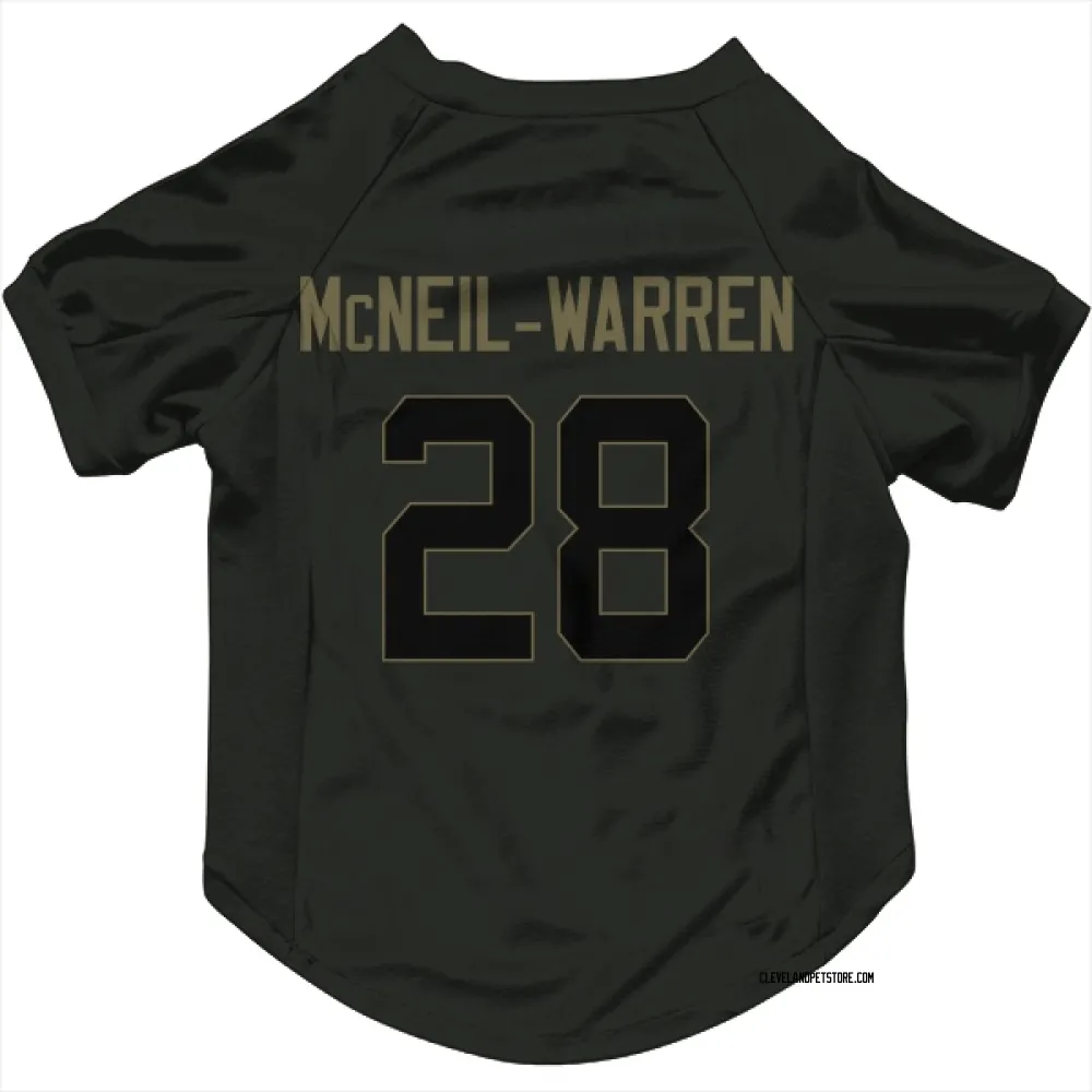 Cleveland Browns Emmanuel McNeil-Warren Black Service Pet Jersey for Dog & Cat