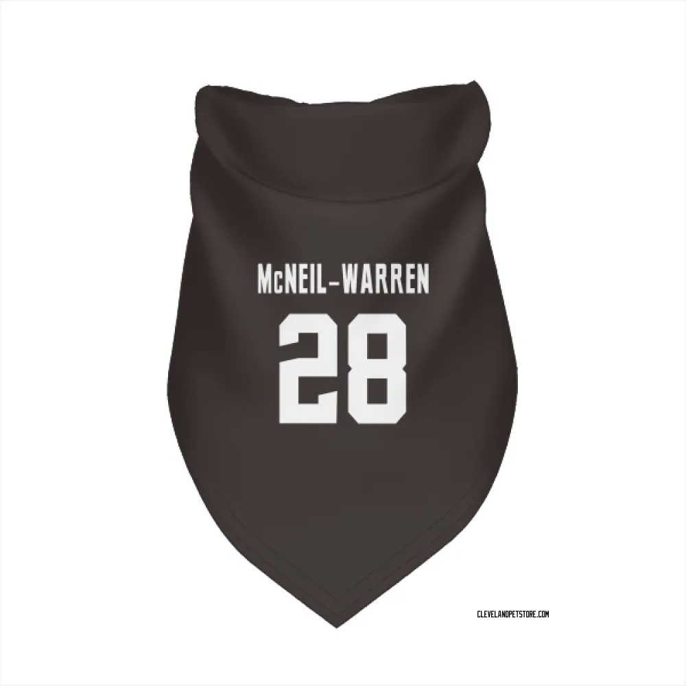 Cleveland Browns Emmanuel McNeil-Warren Brown Pet Bandana for Dog & Cat