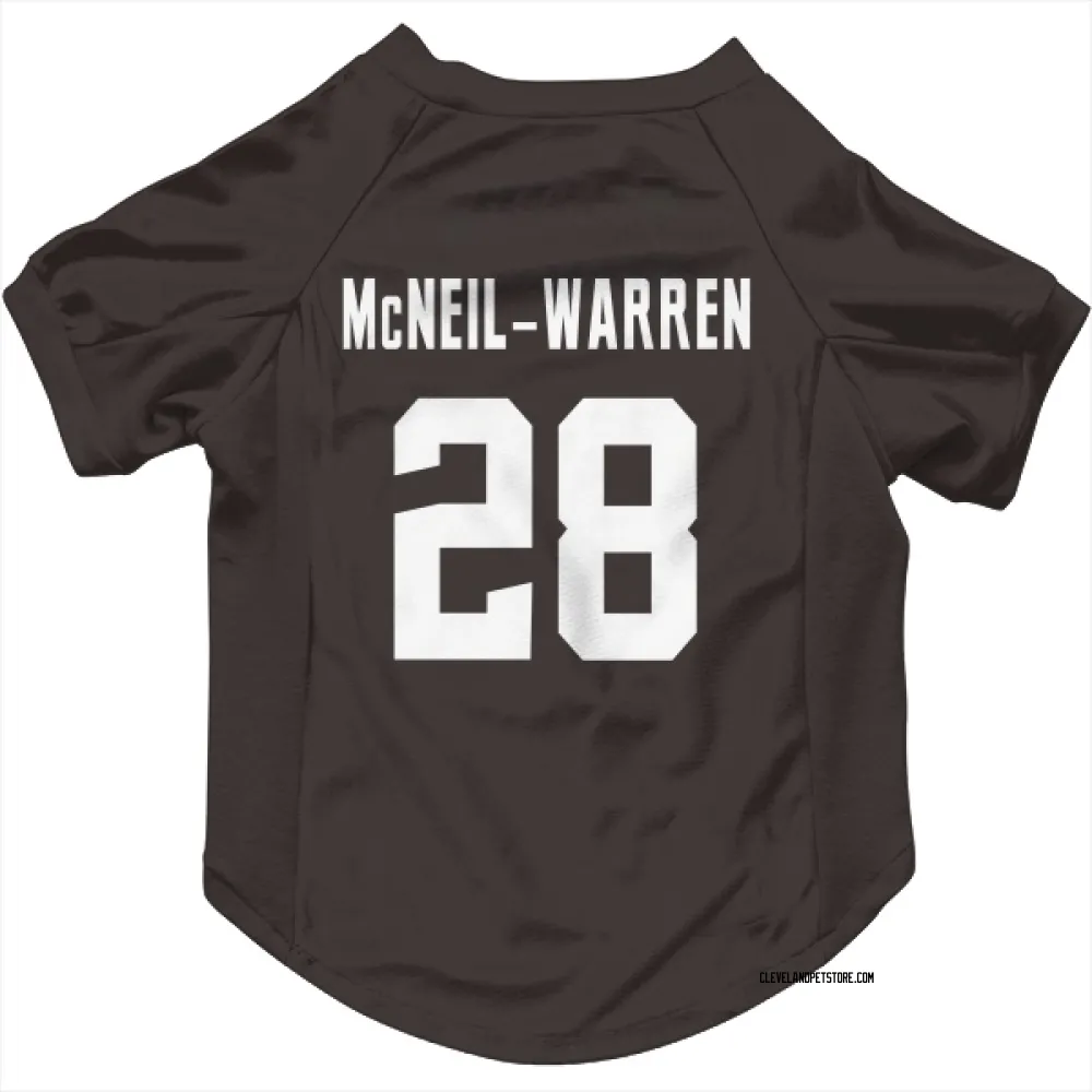 Cleveland Browns Emmanuel McNeil-Warren Brown Pet Jersey for Dog & Cat