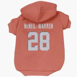 Cleveland Browns Emmanuel McNeil-Warren Orange Pet Hoodie for Dog & Cat
