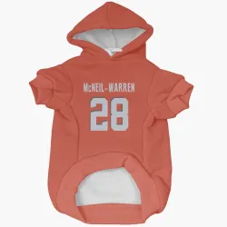 Cleveland Browns Emmanuel McNeil-Warren Orange Pet Hoodie for Dog & Cat