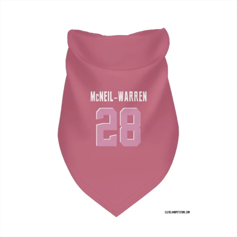 Cleveland Browns Emmanuel McNeil-Warren Pink Pet Bandana for Dog & Cat
