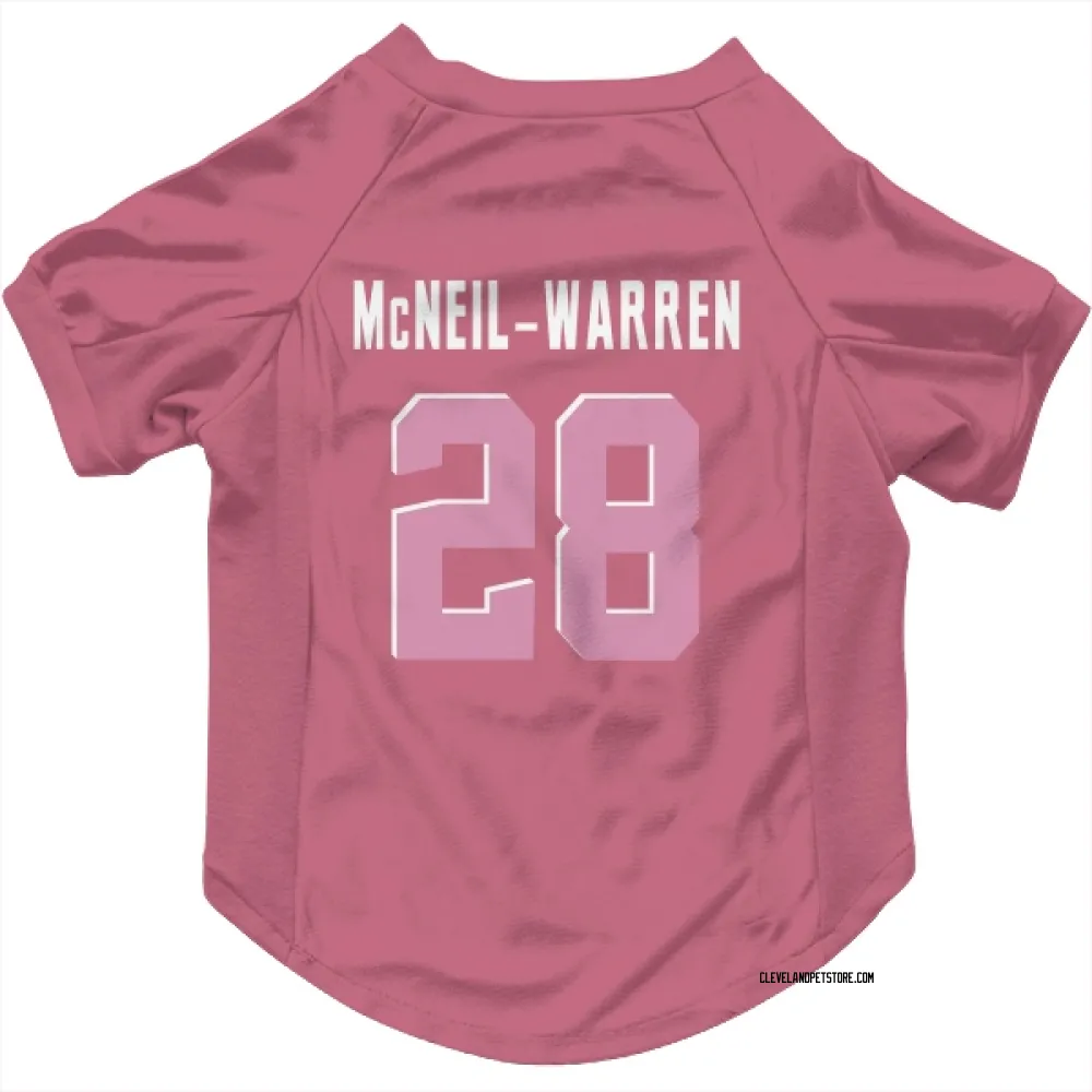 Cleveland Browns Emmanuel McNeil-Warren Pink Pet Jersey for Dog & Cat