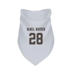 Cleveland Browns Emmanuel McNeil-Warren White Pet Bandana for Dog & Cat