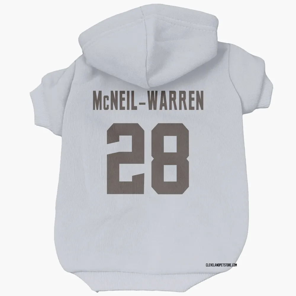 Cleveland Browns Emmanuel McNeil-Warren White Pet Hoodie for Dog & Cat