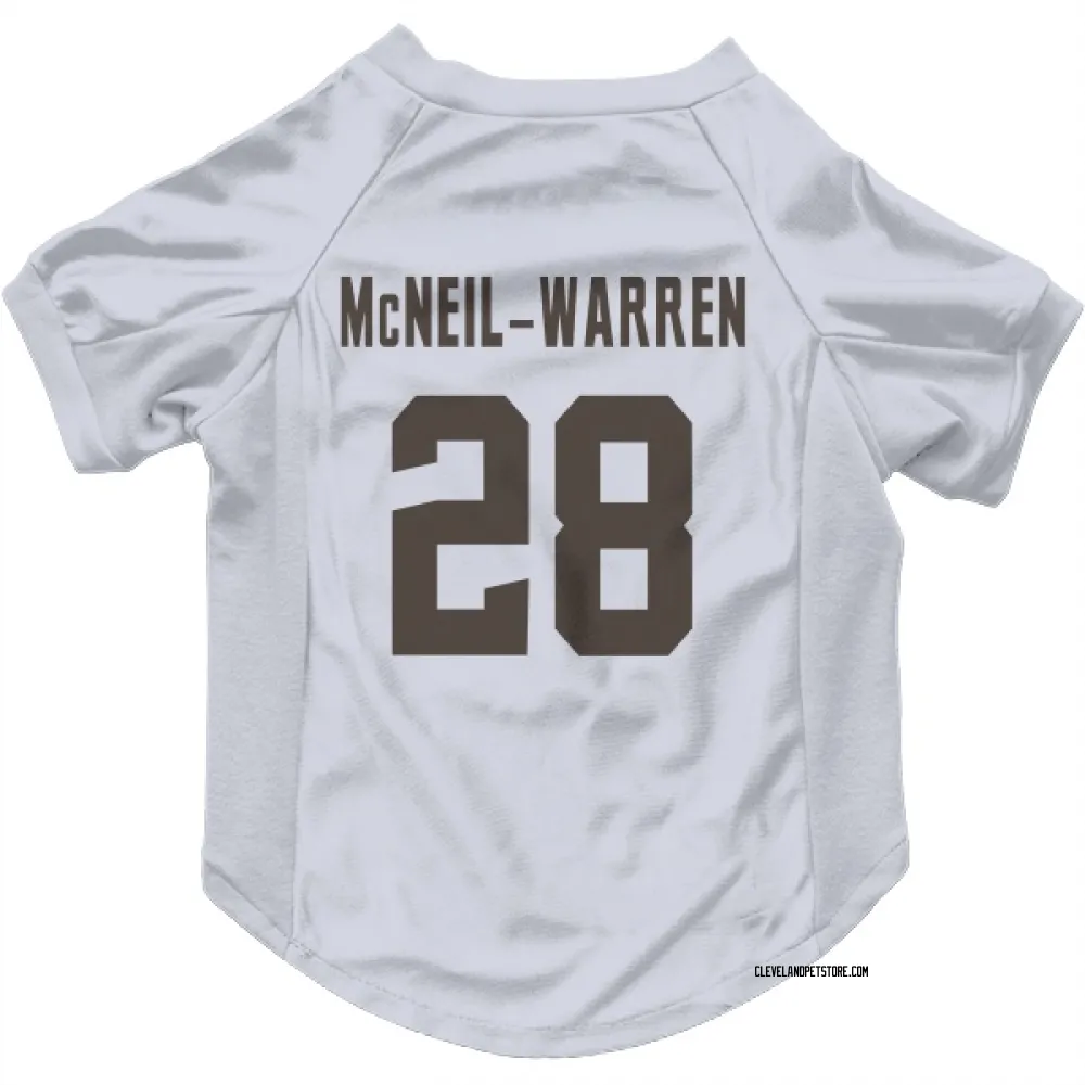 Cleveland Browns Emmanuel McNeil-Warren White Pet Jersey for Dog & Cat