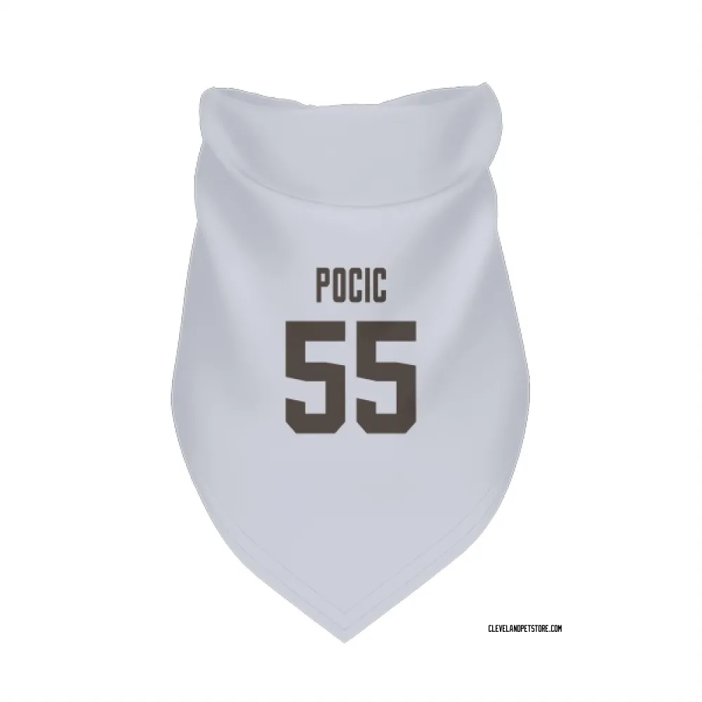 Cleveland Browns Ethan Pocic White Pet Bandana for Dog & Cat