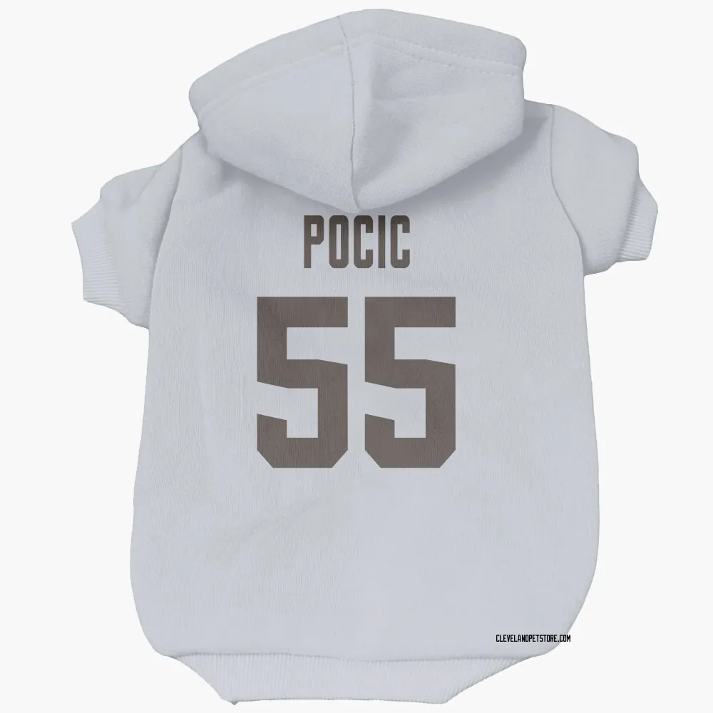 Cleveland Browns Ethan Pocic White Pet Hoodie for Dog & Cat