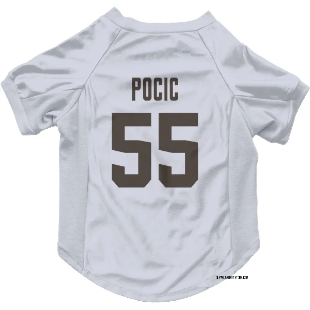 Cleveland Browns Ethan Pocic White Pet Jersey for Dog & Cat
