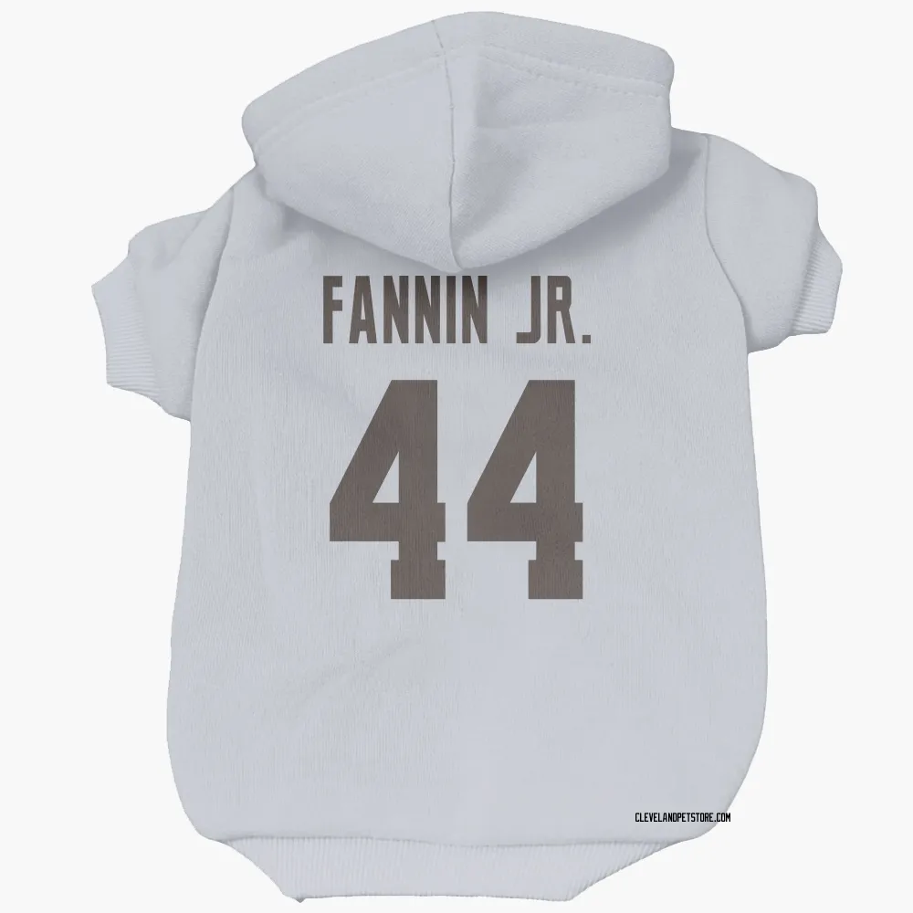 Cleveland Browns Harold Fannin Jr. White Pet Hoodie for Dog & Cat