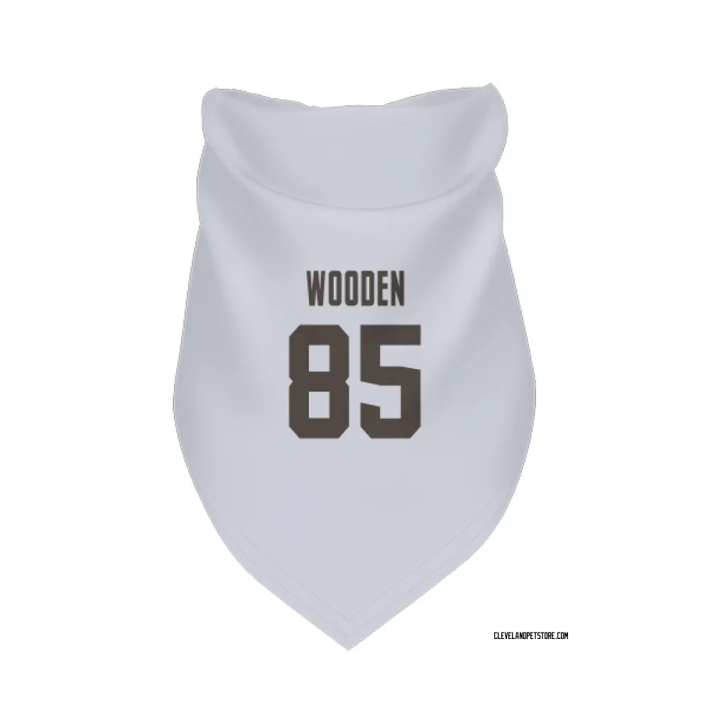 Cleveland Browns Isaiah Wooden White Pet Bandana for Dog & Cat