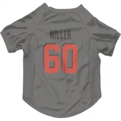 Cleveland Browns Izavion Miller Gray Pet Jersey for Dog & Cat