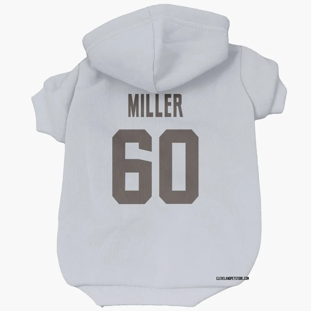 Cleveland Browns Izavion Miller White Pet Hoodie for Dog & Cat