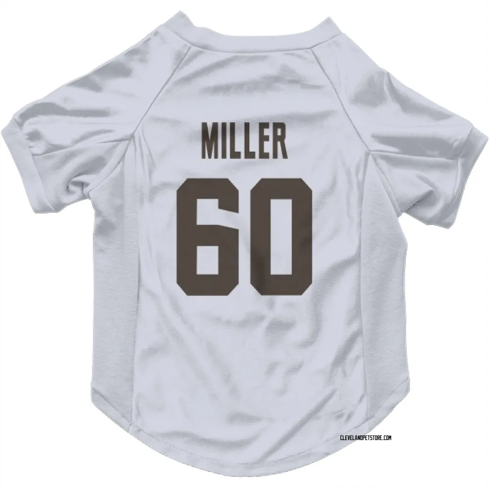 Cleveland Browns Izavion Miller White Pet Jersey for Dog & Cat