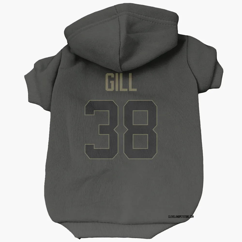 Cleveland Browns Jaelen Gill Black Service Pet Hoodie for Dog & Cat