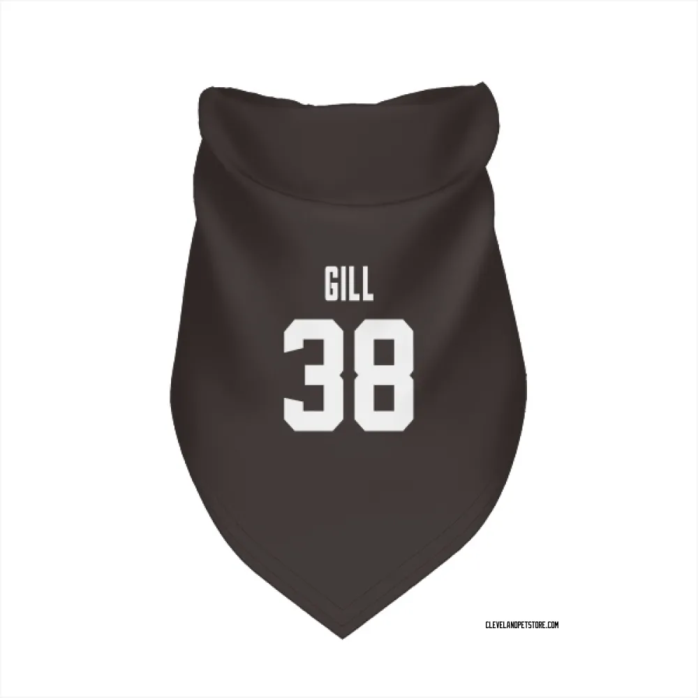 Cleveland Browns Jaelen Gill Brown Pet Bandana for Dog & Cat