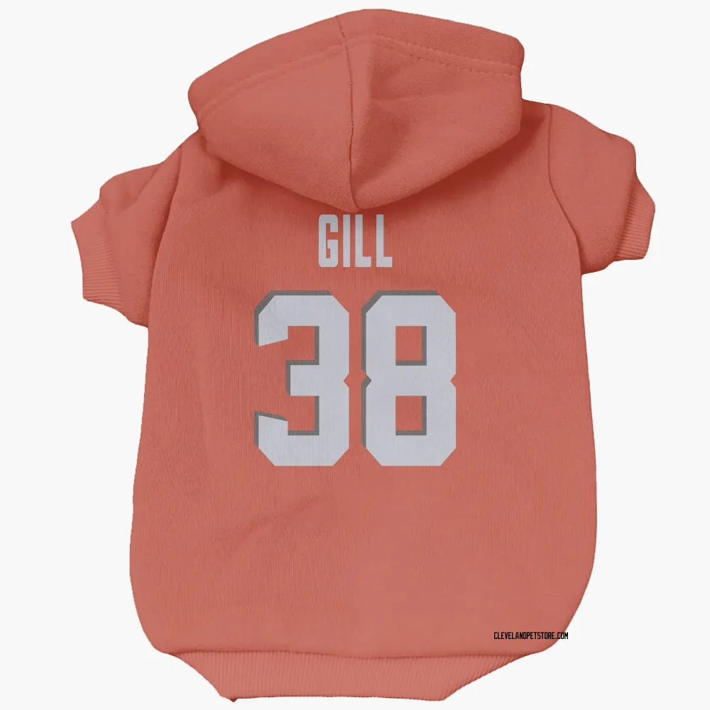 Cleveland Browns Jaelen Gill Orange Pet Hoodie for Dog & Cat