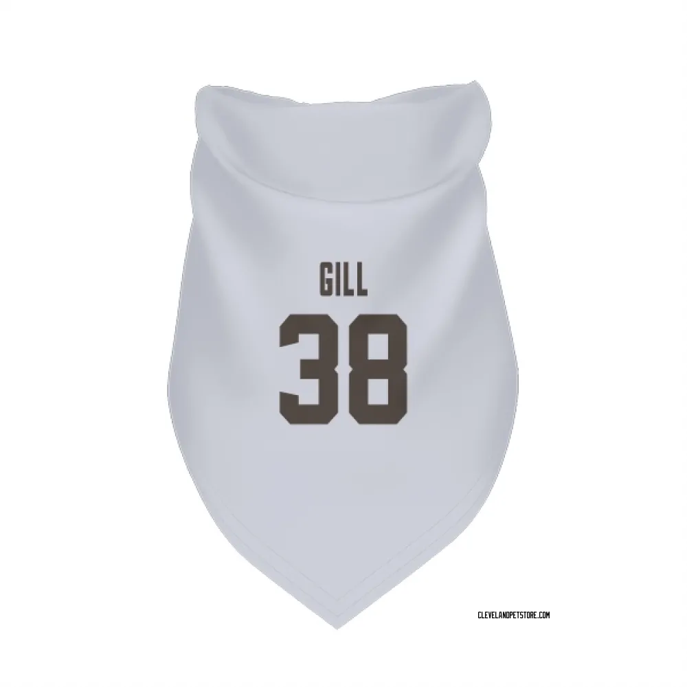Cleveland Browns Jaelen Gill White Pet Bandana for Dog & Cat