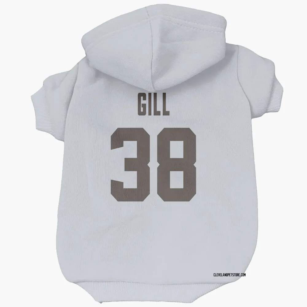 Cleveland Browns Jaelen Gill White Pet Hoodie for Dog & Cat