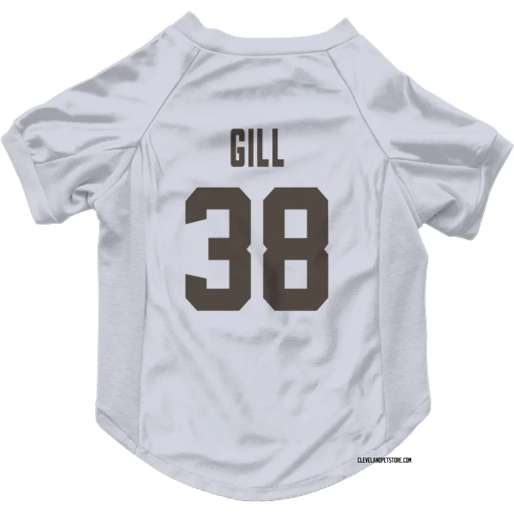 Cleveland Browns Jaelen Gill White Pet Jersey for Dog & Cat
