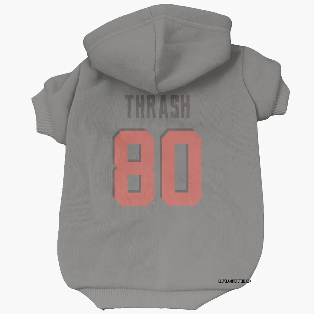 Cleveland Browns Jamari Thrash Gray Pet Hoodie for Dog & Cat