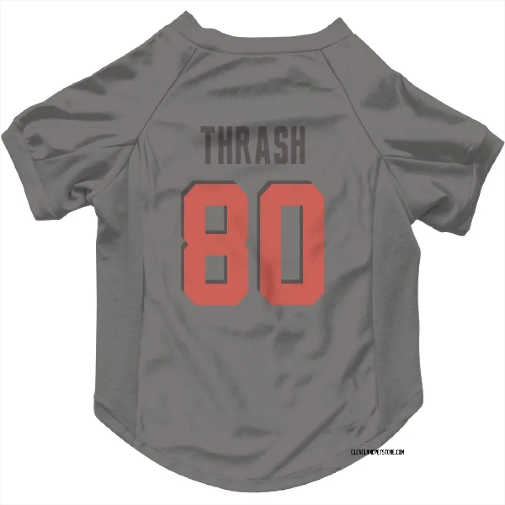 Cleveland Browns Jamari Thrash Gray Pet Jersey for Dog & Cat