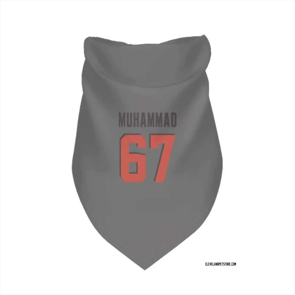 Cleveland Browns Jamil Muhammad Gray Pet Bandana for Dog & Cat