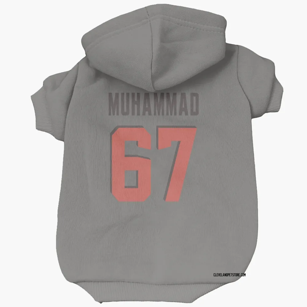 Cleveland Browns Jamil Muhammad Gray Pet Hoodie for Dog & Cat