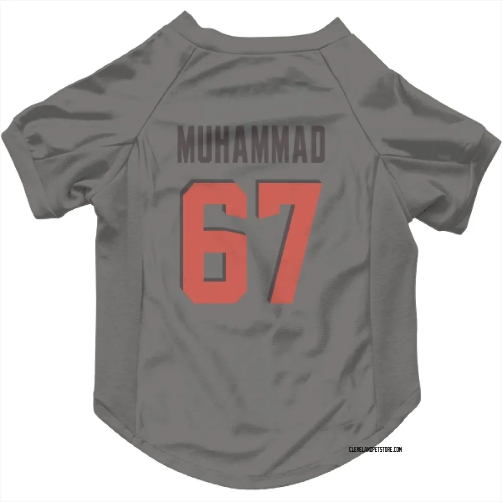 Cleveland Browns Jamil Muhammad Gray Pet Jersey for Dog & Cat