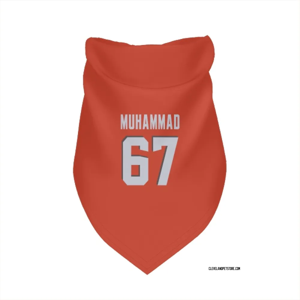 Cleveland Browns Jamil Muhammad Orange Pet Bandana for Dog & Cat