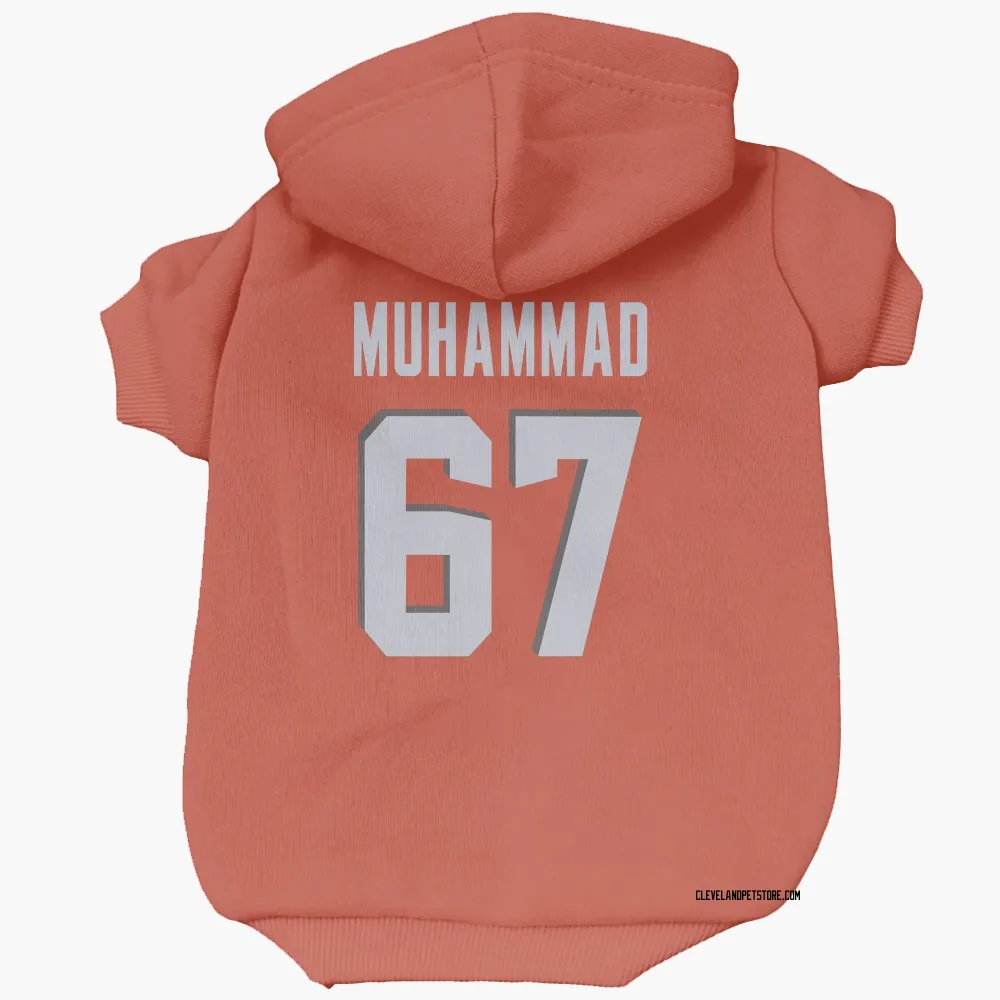 Cleveland Browns Jamil Muhammad Orange Pet Hoodie for Dog & Cat
