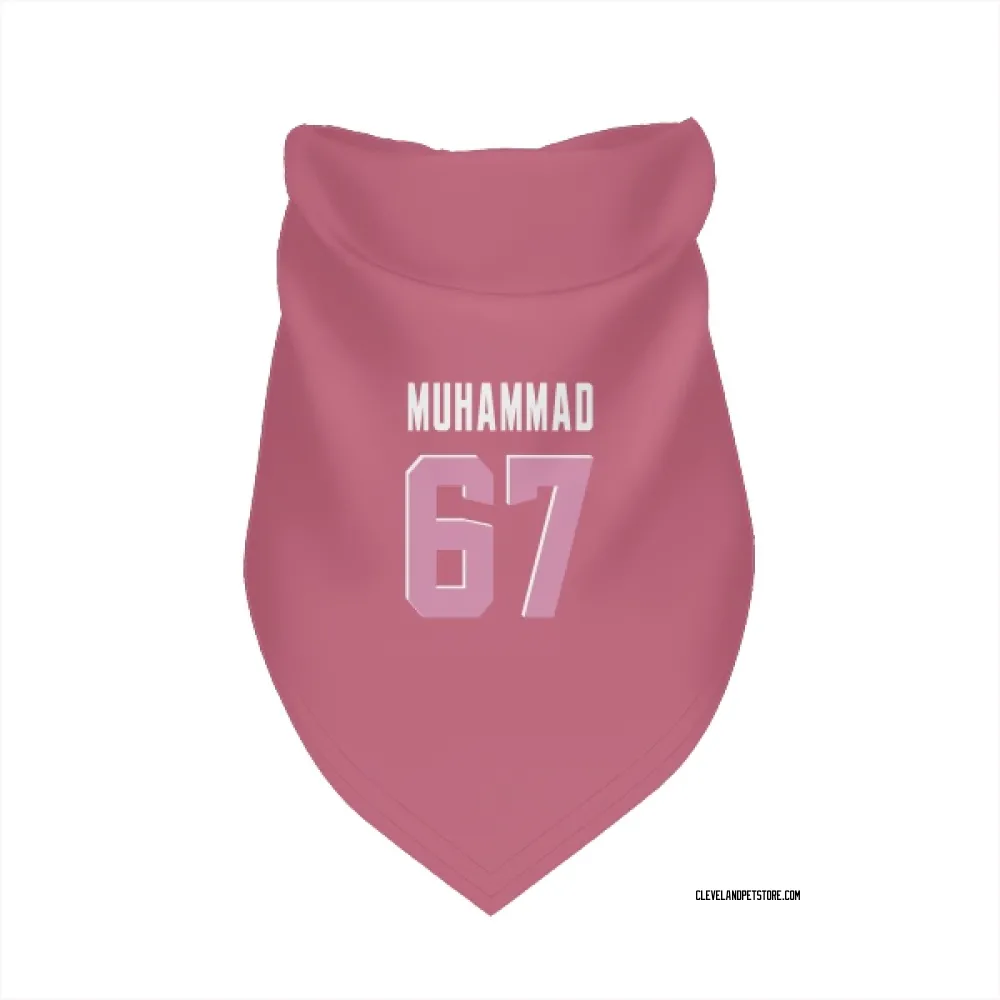 Cleveland Browns Jamil Muhammad Pink Pet Bandana for Dog & Cat