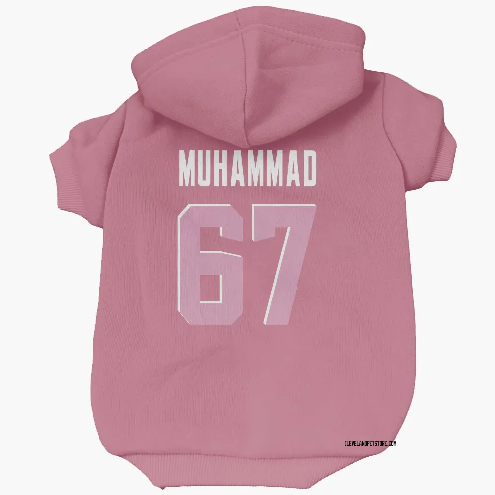 Cleveland Browns Jamil Muhammad Pink Pet Hoodie for Dog & Cat