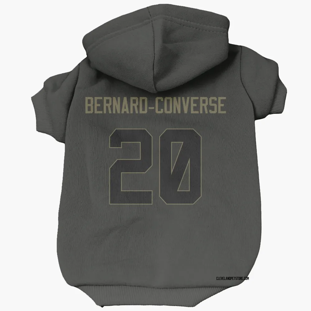 Cleveland Browns Jarrick Bernard-Converse Black Service Pet Hoodie for Dog & Cat