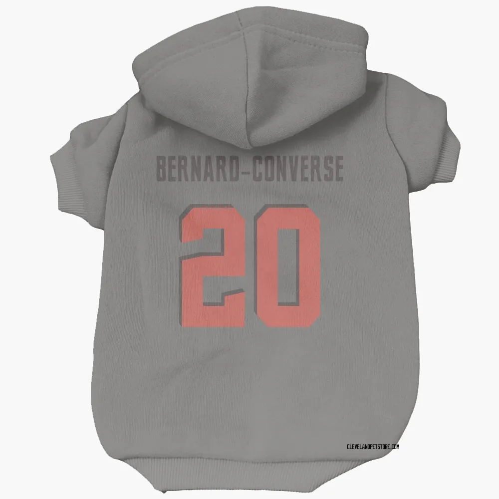 Cleveland Browns Jarrick Bernard-Converse Gray Pet Hoodie for Dog & Cat